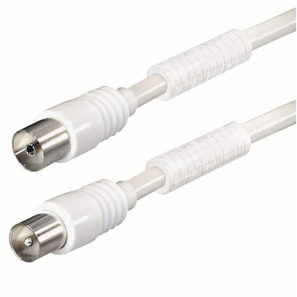 Antennkabel 85dB ferrit, 7,5m, Vit