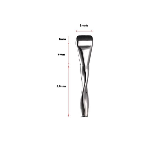 Spiral Flat-Top Foundation Brush 2-pack Silver syntetiska borsthår Flat Head Liquid Foundation Brush