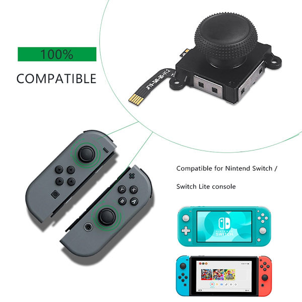 2-pack TMR Joystick Ersättning för Nintendo Switch Joy-Con Kontroller