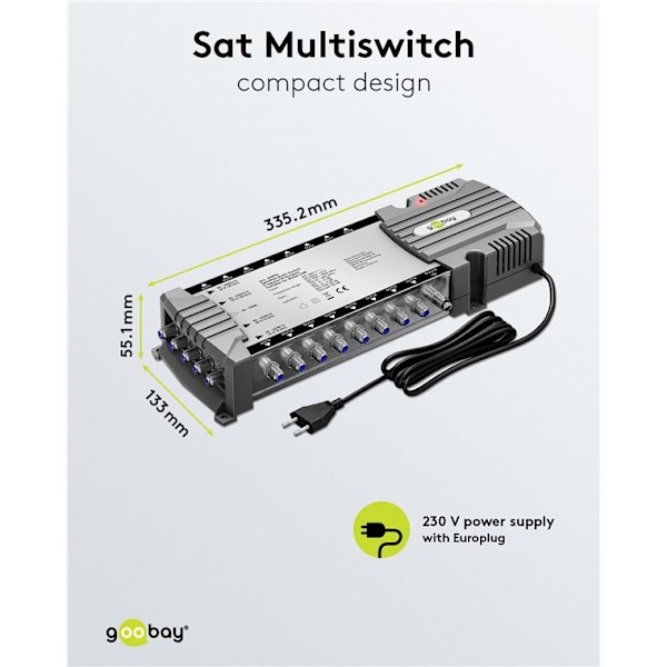 Sat multi-switch 5 ingångar/16 utgångar