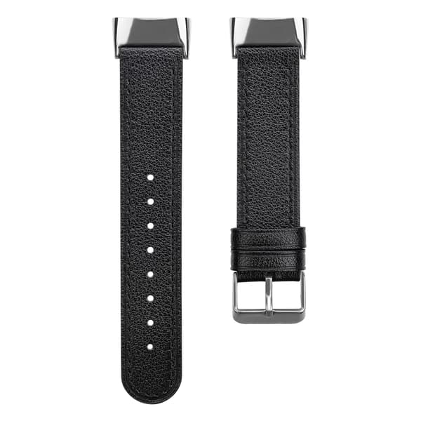 Fitbit Charge 5 ranneke, nahkainen musta