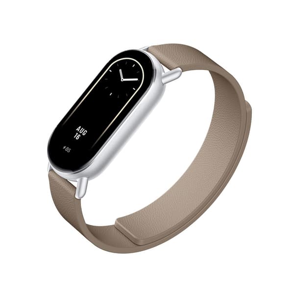 Läderarmband för Xiaomi Band 8/9 - Magnetisk Brown Brown