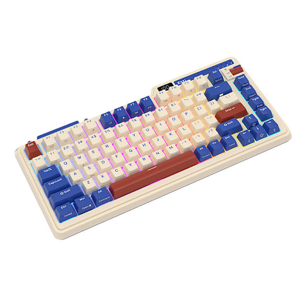 Trådlöst mekaniskt tangentbord Royal Kludge KZZI K75 pro RGB, Moment Switch (retroblå)