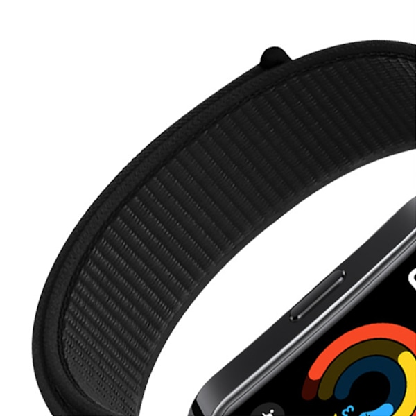 Klockarmband i Nylon för Huawei Band 8/9 Svart