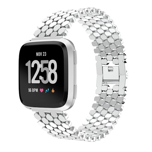 Klockarmband i Rostfritt Stål för Fitbit Versa Smartwatch Fitbit Versa 4 Silver