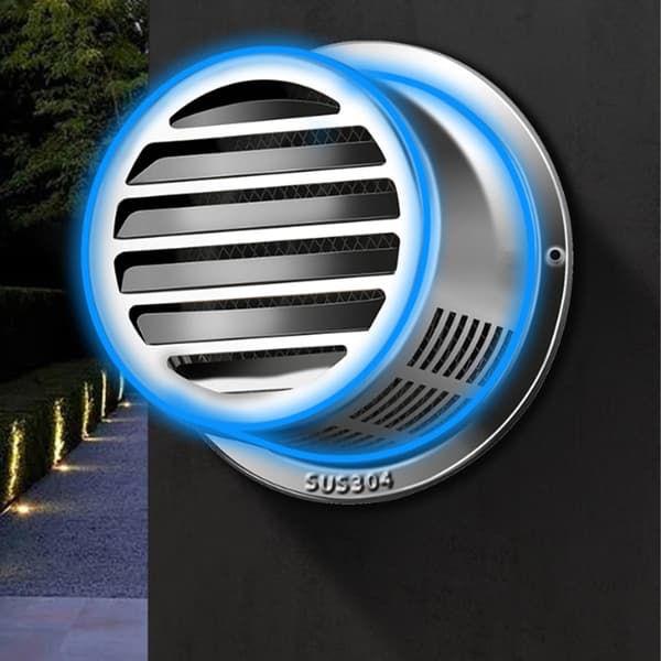 100MM rustfri ventilhætte til emhætteudluftning - cylindrisk ydervægskappe til køkken, vejrbestandig regnhætte, enkel overflademontering