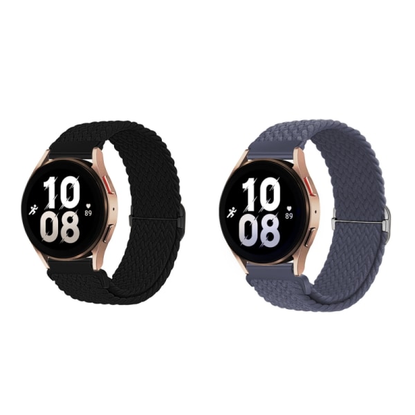 2-Pack Sport Woven Watch Band Sort+grå