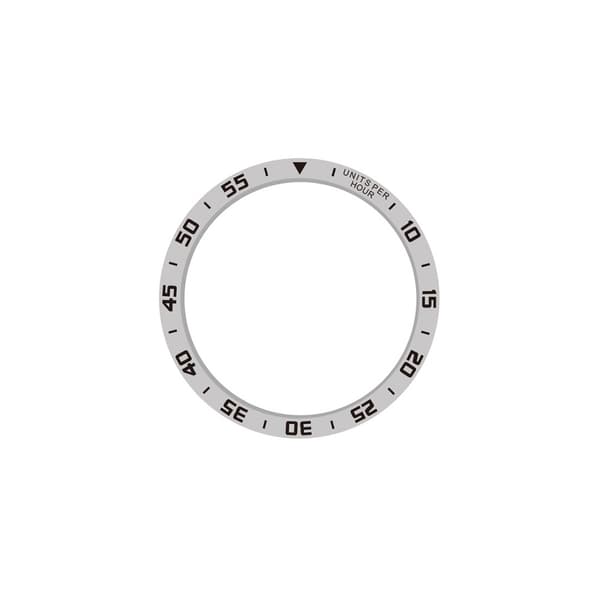 Sølv & Sort Bezel Ring - 45mm Rustfrit Stål Kompatibel med Samsung Watch5 Pro