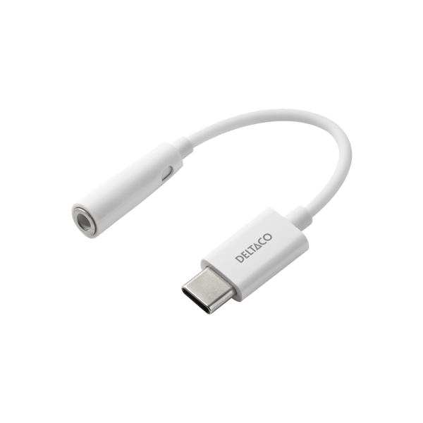 USB-C to 3.5 mm female adapter, 11 cm, active, white