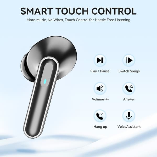 Trådlösa 5.4 Bluetooth-hörlurar DP4 Lång batteritid Black Black