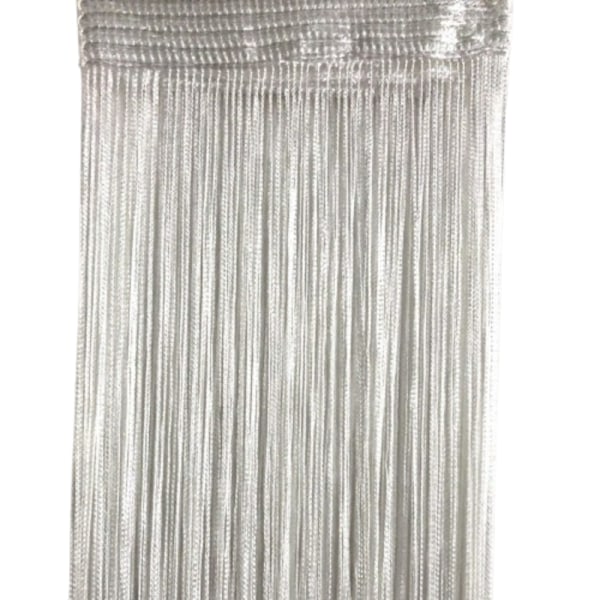 INF Frynsegardin draperi 100x200 cm 1 par Hvid