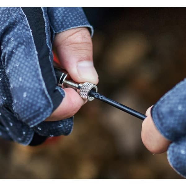 Udendørs agn-stringer 8m lille i 304 rustfrit stål og aluminium, anti-tangle design, hurtig-udløser D-ring, synlig flyde og netpose