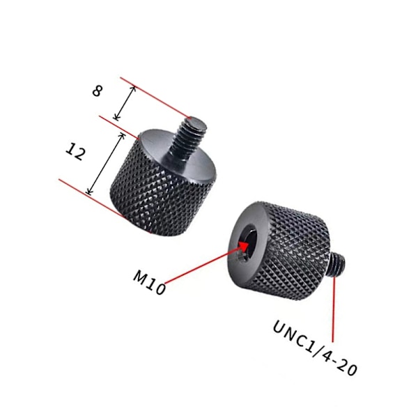 Adapter 1/4" till M10 för stativ och kameror - 5-pack M10