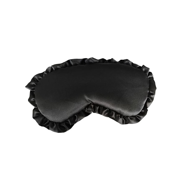 Ruffle Lace Soft Blackout -silmäside säädettävällä hihnalla Sleeping Eye Eye Mask -naamio Musta