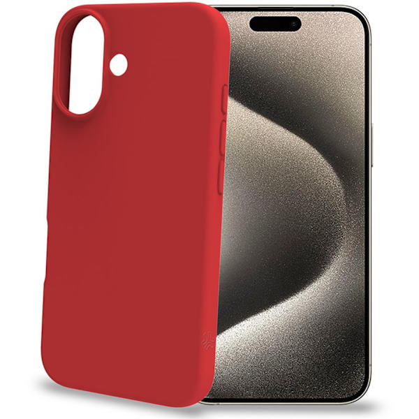 Cromo Soft rubber case iPhone 16 Röd
