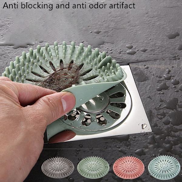 Hair Catcher Duschavloppsskydd Rosa/Blå/Grön/Grå 4 st