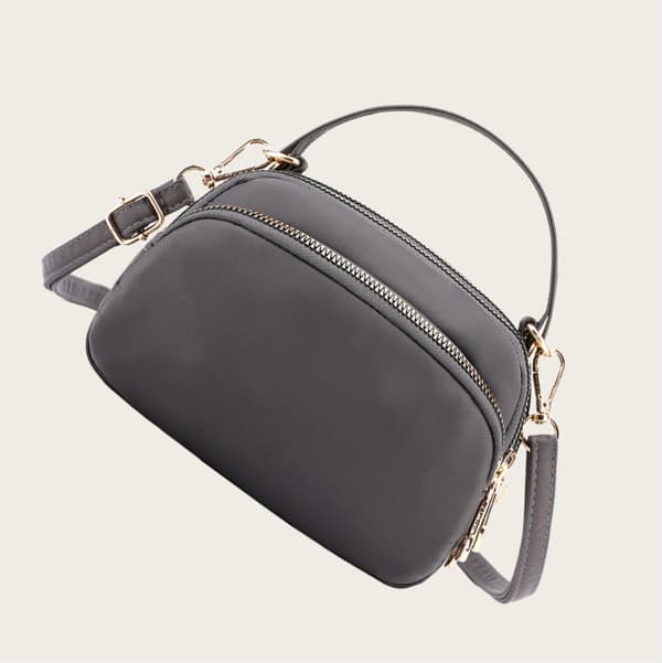 Alsidig nylon skuldertaske Grey Grey