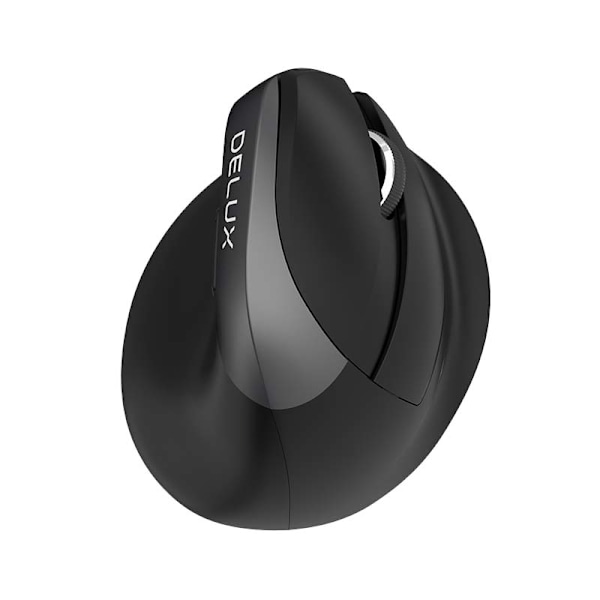 Trådlös vertikal mus Delux M618Mini BT+2.4G RGB 4000DPI (järngrå)