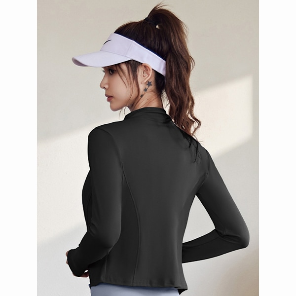 Sort Yoga Top med Vaskbar Etiket M M