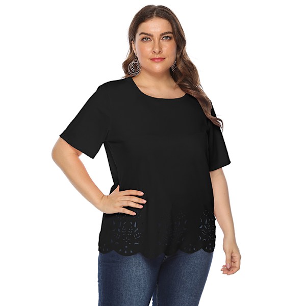 Tyylikäs toppi Musta 4XL