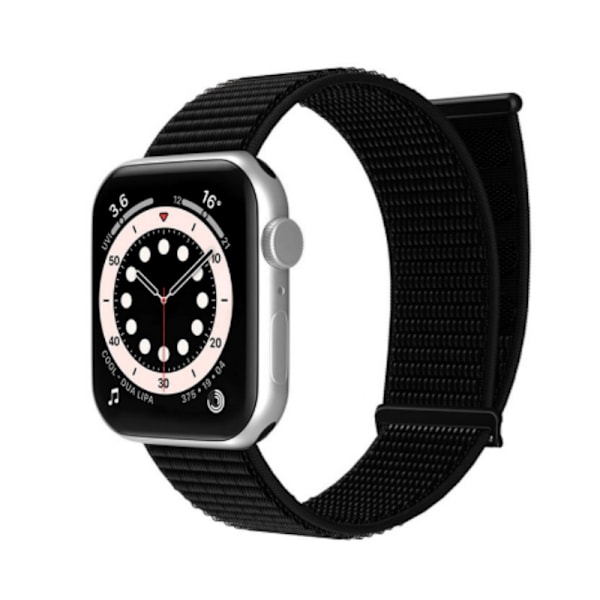 Nylon Loop Watch Strap för Apple iWatch Svart S