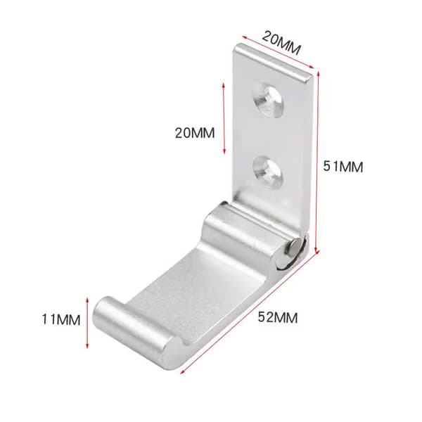 Vikbar Klädkrok - Liten Silver - 2-pack