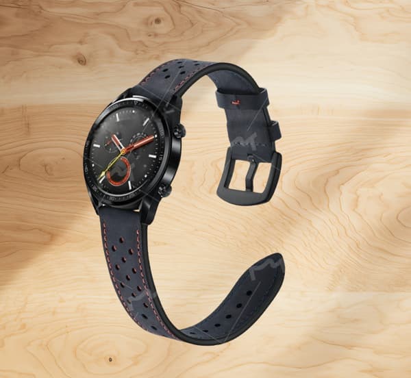 Premium Läderarmband för Huawei Watch GT1/2 (22mm) Blue Blue