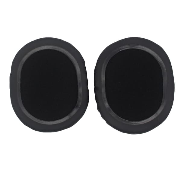 Premium Ovala Öronkuddar 100x80mm - Proteinläder, Svart (2-pack)