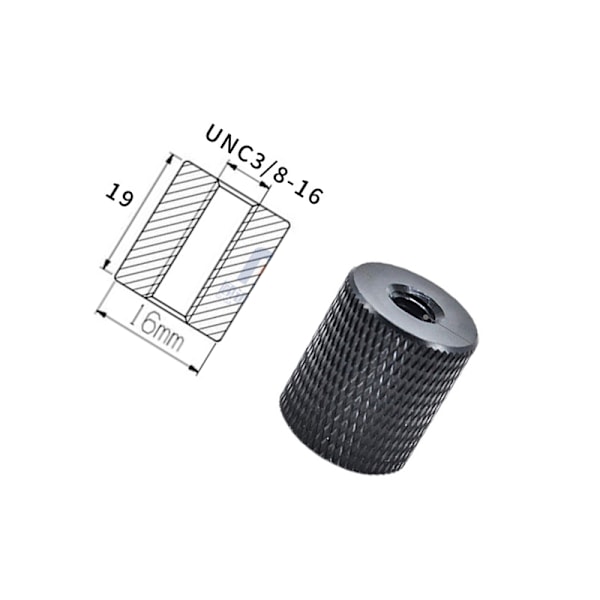 Adapter för stativgänga 3/8" hona till 3/8" hona - 5-pack svart 3/8-16