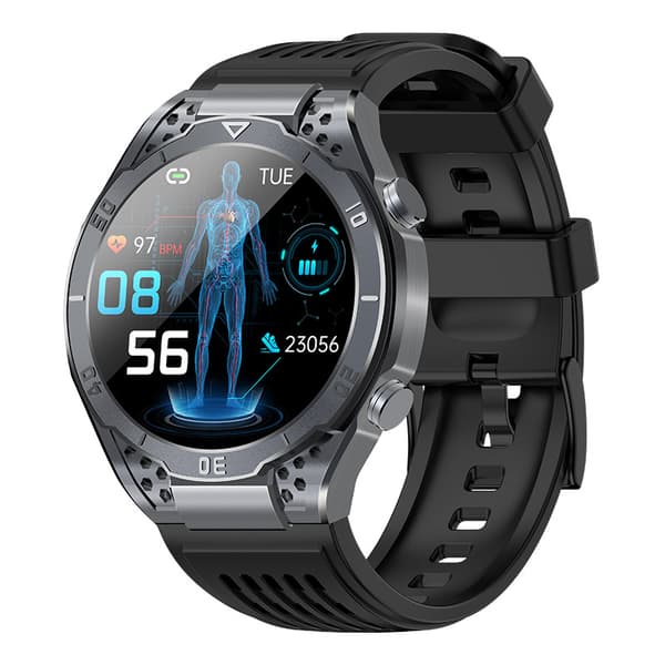 Smartwatch med EKG, Bluetooth-opkald og musik - Grå