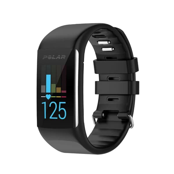 Silikon Ersättningsrem för Polar A360 A370 Black Black