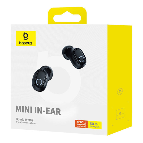 Langattomat kuulokkeet Baseus Bowie WM02 TWS, Bluetooth 5.0 (musta) OS