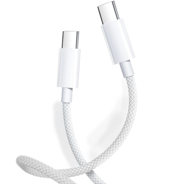 2m USB C til C-kabel, 2-pak White White