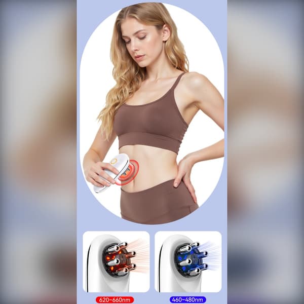 Multifunktionell Negativt Tryck Fettsugning Massageapparat - EMS Mikroström & LED-terapi för Hudåtstramning & Kroppsskulptering