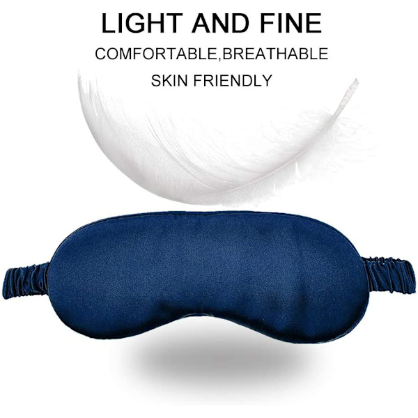 Sovmask av silke / Ögonmask DarkBlue DarkBlue