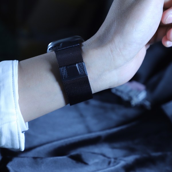 Rustfrit stålurrem til Apple Watch 42/44/45/49 mm Sort