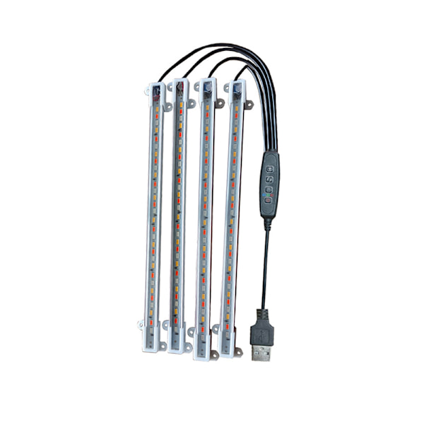 Växtlampa med stativ, 5-armad USB-driven LED-växtlampa (adapter ingår ej)
