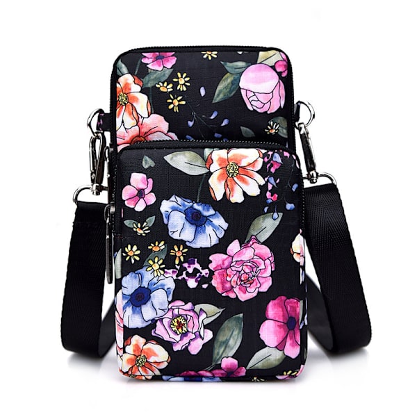 Alsidig Mini Crossbody Telefon Taske Sort