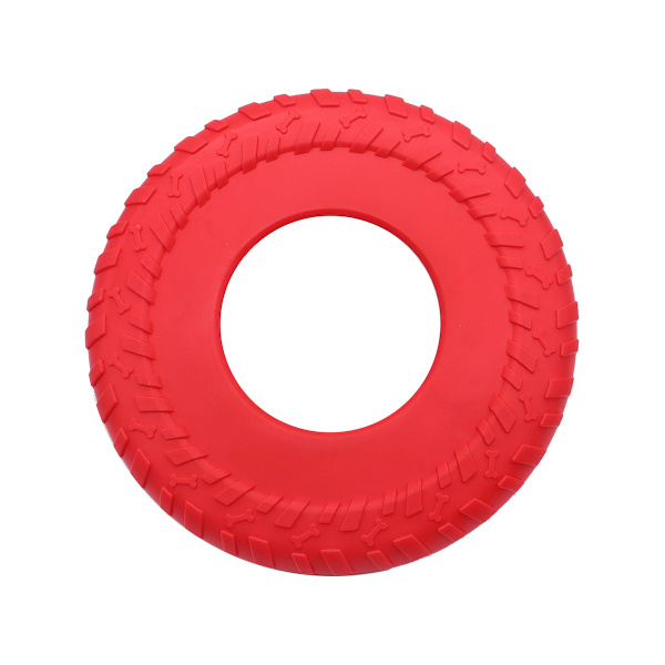 Koiran frisbee - TPR-materiaali interaktiiviseen leikkiin Punainen