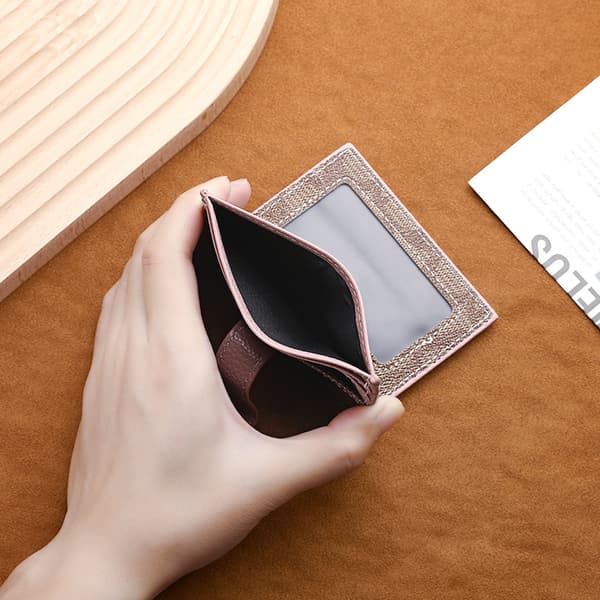 Kortholder til kvinder med flere kortpladser Pink Pink