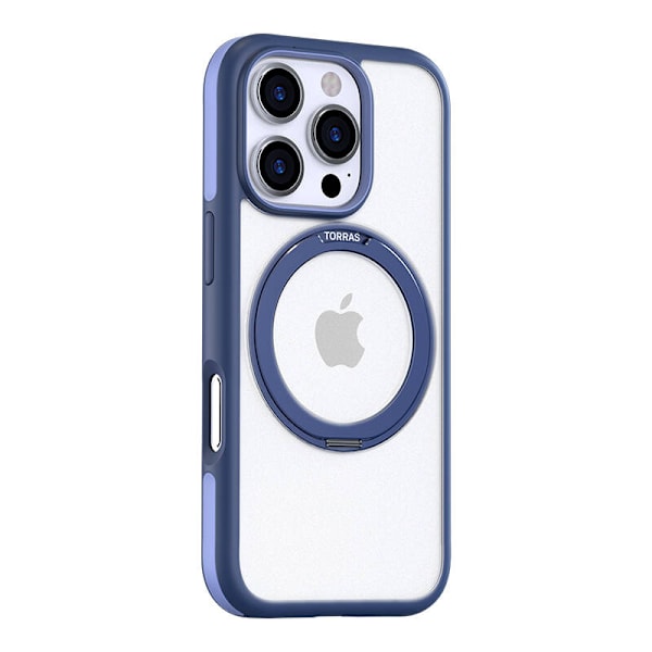 Torras Ostand R Fusion Series-fodral för iPhone 16 Pro (blå)