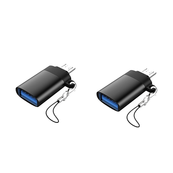 2-pack Android Lanyard Adapter Svart
