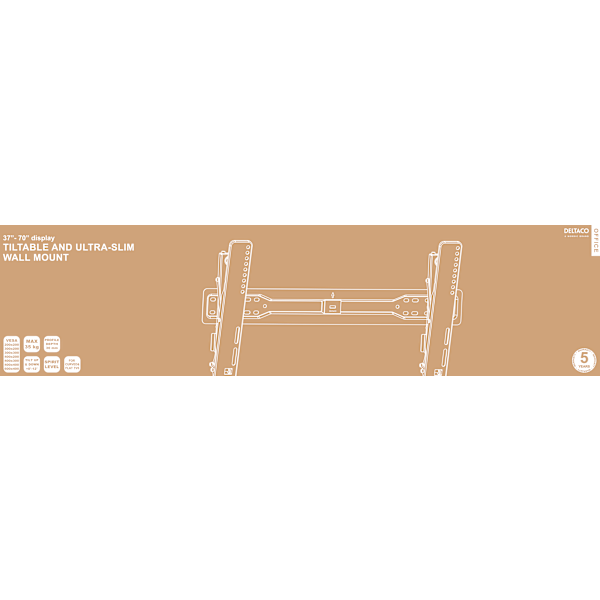 Office, tilt ultra-slim wall, 37"-70", 35kg