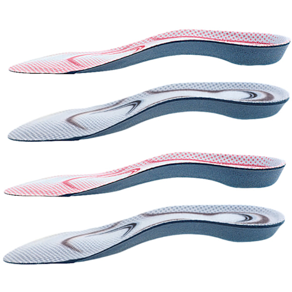 Ett par 3/4 Arch Support-inläggssulor för män och kvinnor Grå