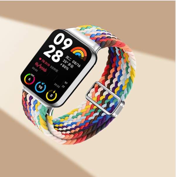Xiaomi Band 9 Pro Rainbow Nylon Loop Rem - Opgraderet Magnetisk 2.0 Xiaomi 8