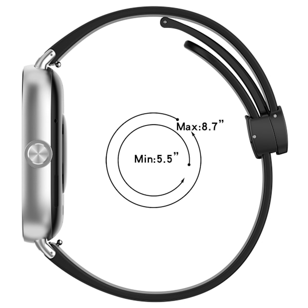 Klockarmband för Xiaomi Band 8 Pro/Redmi Watch 4 Svart