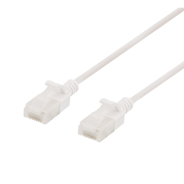U/UTP Cat6a patch cable, slim, 3,5mm diameter, 1m, white
