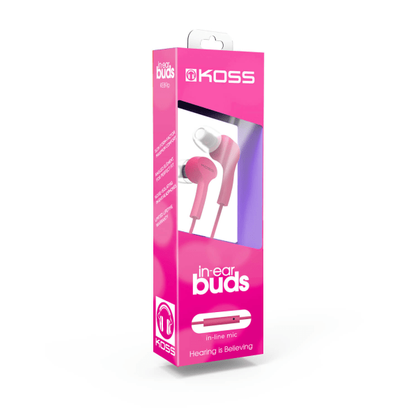 KOSS Hörlur KEB9i In Ear Mic Rosa