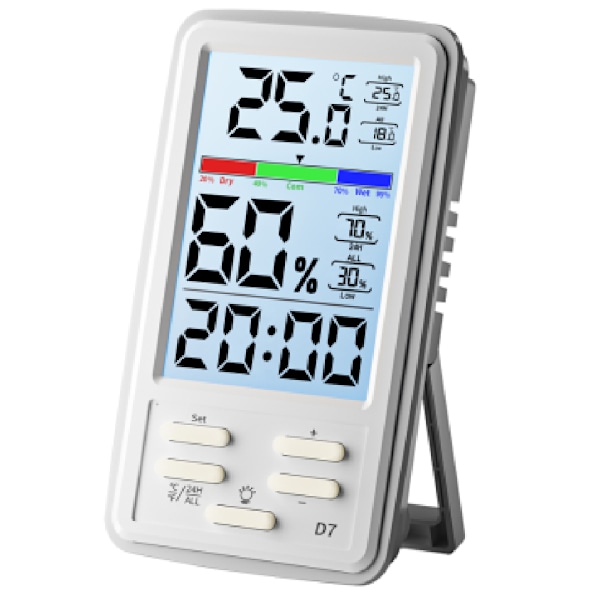 Digital termometer hygrometer med stor skärm