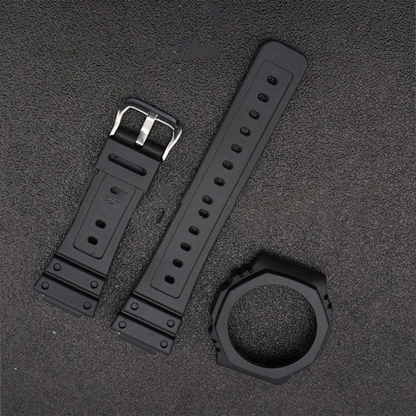 Svart TPU klockarmband för Casio GA-2100/2110